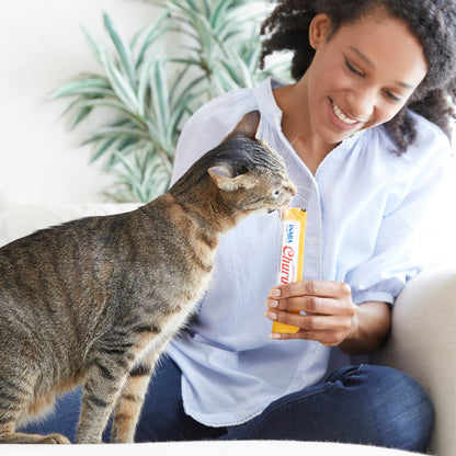 INABA Churu Cat Treats, Lickable, Squeezable Creamy Purée Cat Treat with Green Tea Extract & Taurine, 14 Grams Each Tube, 40 Tubes, Chicken Variety Box 🍁 All In One Marketplace Canada