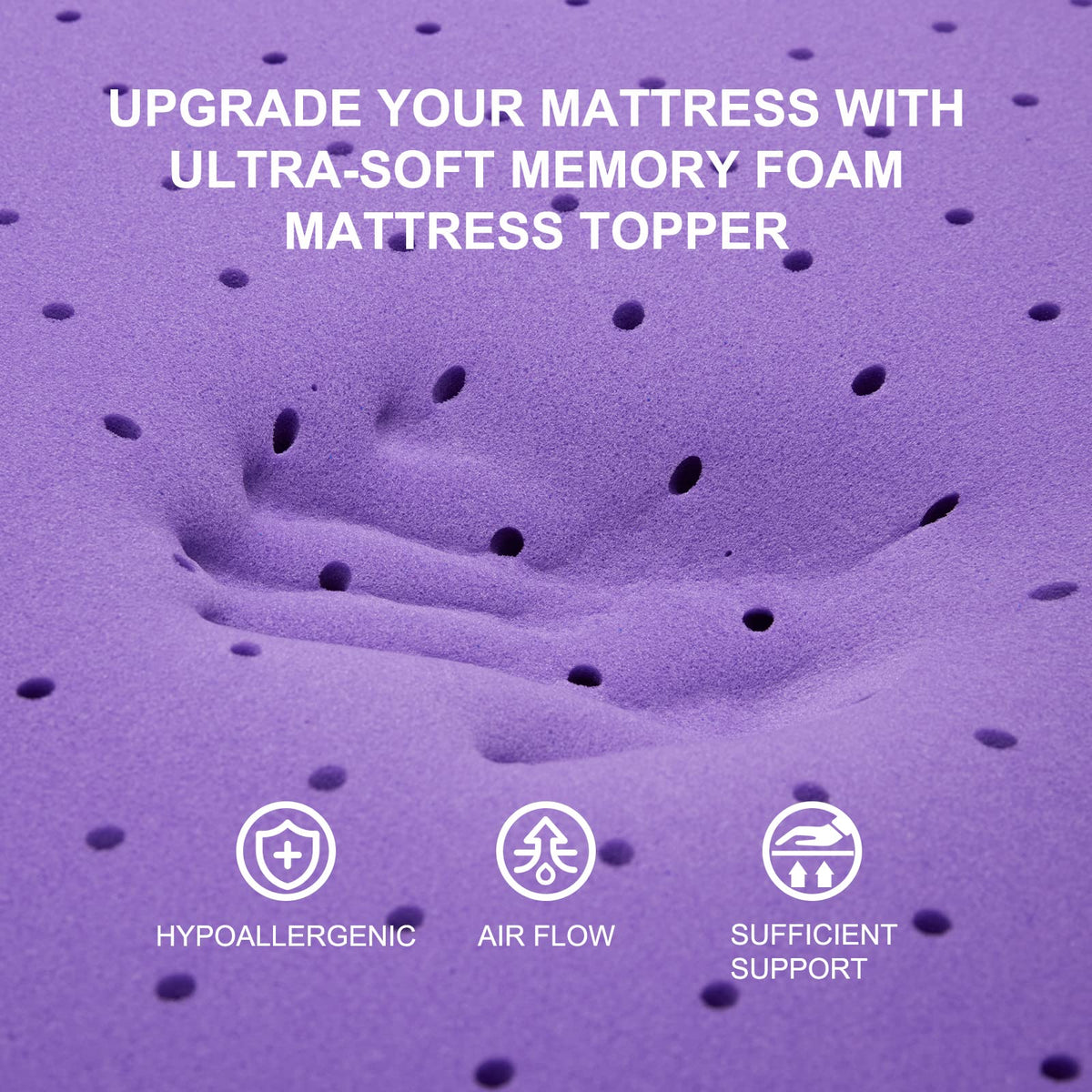 SINWEEK 2 Inch Twin Size Gel Memory Foam Mattress Topper 🍁 All In One Marketplace Canada