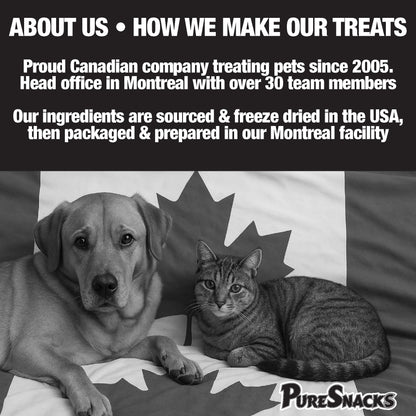 PureSnacks Freeze Dried Beef Liver Dog Treats 14.4oz (410g) | 1 Ingredient | Freeze Dried in the USA | Packaged and Prepared in Canada 🍁 All In One Marketplace Canada