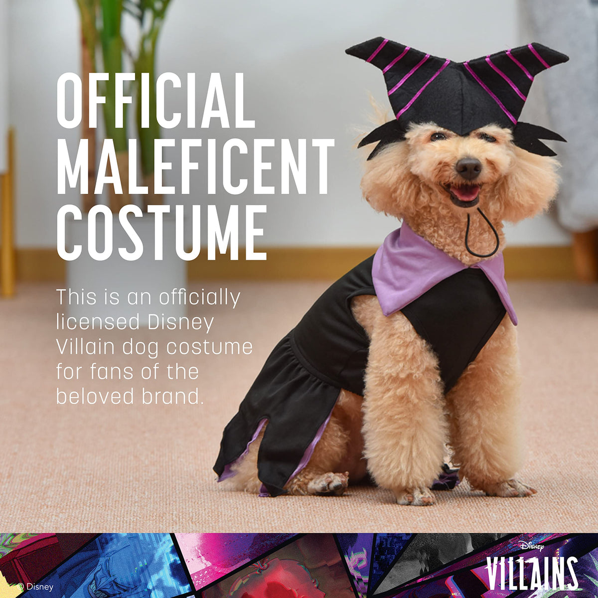 Disney for Pets Halloween Villains Maleficent Costume -XX-Large| Villains Halloween Costumes for Dogs, Officially Licensed Dog Halloween Costume, Purple