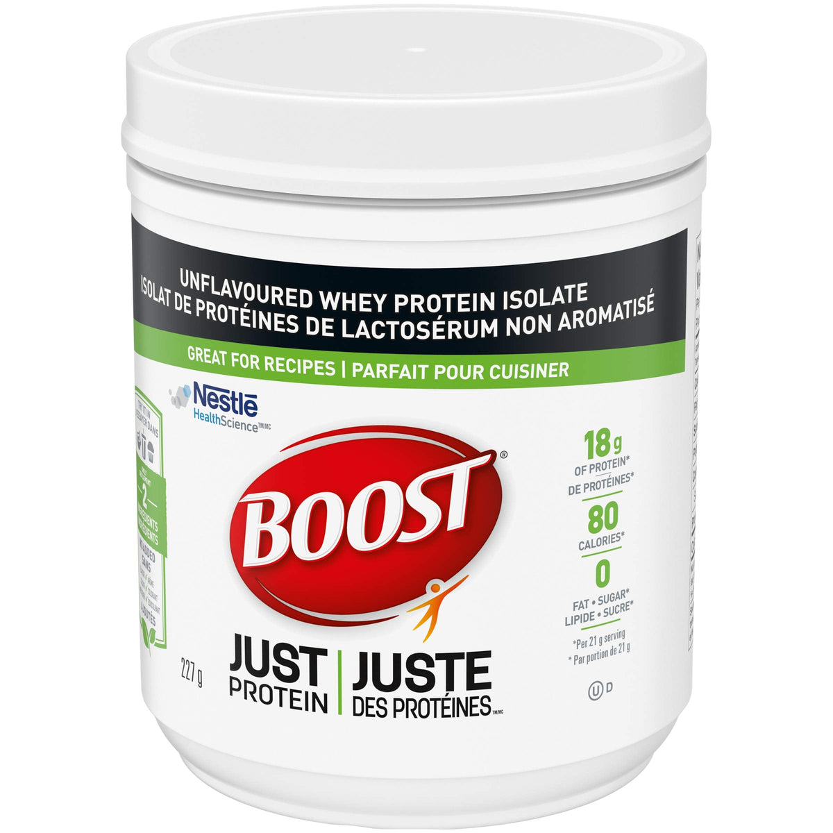 Boost JUST Protein Unflavoured Instant Whey Protein Isolate Powder, 227 Grams (Pack of 1) - Packaging May Vary 🍁 All In One Marketplace Canada