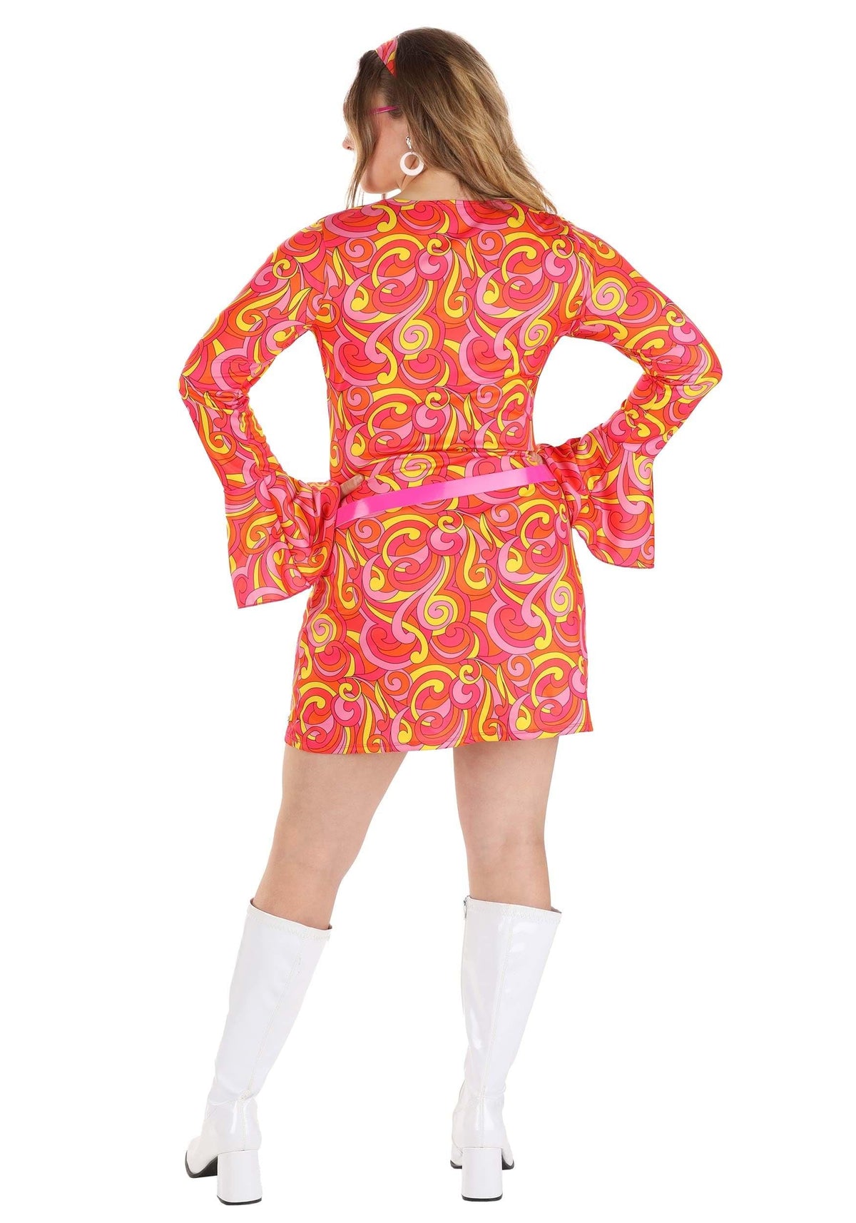 DreamGirl Adult Womens 70s Disco Costume, Groovy Go Go Dancer Outfit, Womens Go Gorgeous Halloween Costume Small