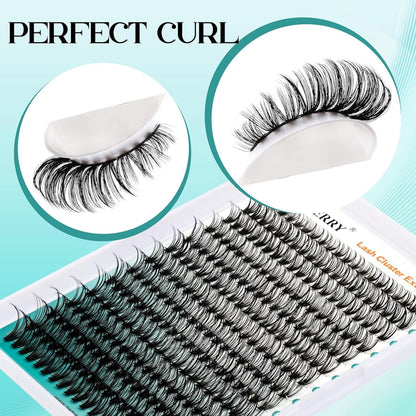 GEMERRY Cluster Lashes Lash Clusters Lash Extension Kit Black Brown Eyelashes 3D-200D 8-20mm (1 count (Pack of 1), Beginner Set-80D) 🍁 All In One Marketplace Canada