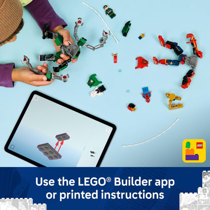 LEGO Marvel Mech Battle: Spider-Man vs. Doc Ock Building Toys for Kids - Super Hero & Villain Poseable Mech Toys W/3 Marvel Minifigures for Kids & Fans, Ages 6+ - Gift Idea for Birthdays - 76338 🍁 All In One Marketplace Canada