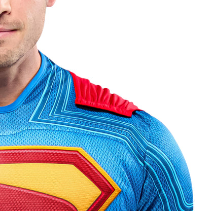 Rubies Men's Superman Deluxe Costume Jumpsuit with Shoe Covers and Cape, for Halloween and Themed Parties, Medium