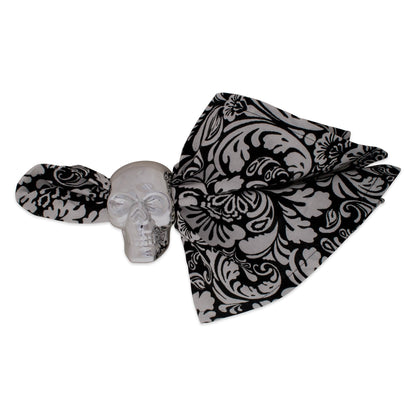 DII Halloween Napkin Rings Novelty Tabletop Décor Set, 3.25x2.25x3, Silver Skull, 6 Piece