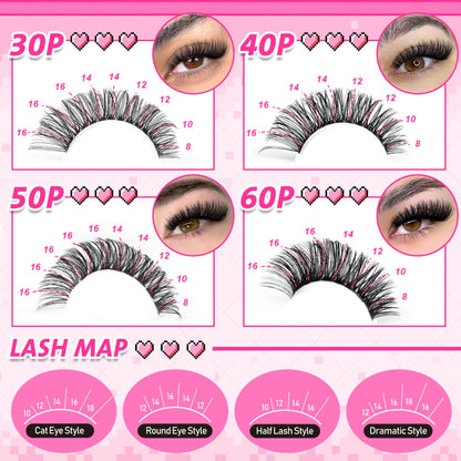 wiwoseo Cluster Eyelash Extensions 560pcs Lash Clusters Wipsy Cluster Lashes D Curl Eyelashes Clusters Individual Lashes DIY Lash Extensions Cluster Eyelash Natural Look Eyelashes (8-16MM) 🍁 All In One Marketplace Canada