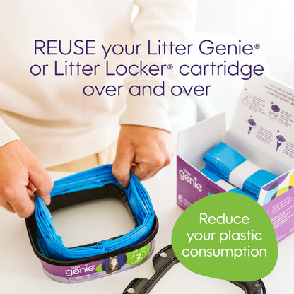 Litter Genie Standard Sqaure Refill Bags, 6-Pack, 84 ft of Continuous Film 🍁 All In One Marketplace Canada