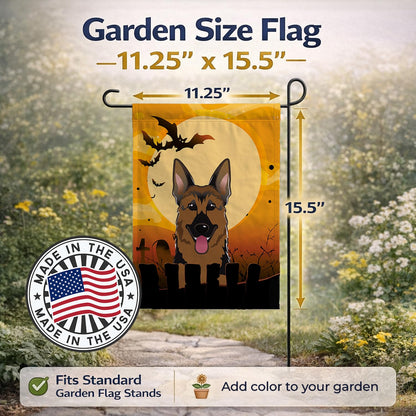 Caroline's Treasures BB1769GF Halloween German Shepherd Garden Size Flag, Small, Multicolor
