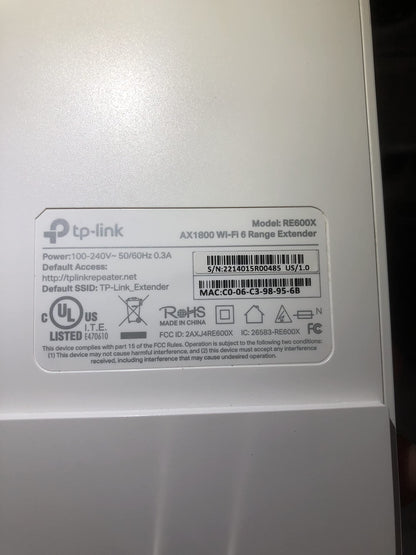 TP-Link AX1800 WiFi Extender Internet Booster (RE600X) - WiFi 6 Range Extender Covers up to 1500 sq.ft and 30 Devices, Dual Band, AP Mode w/Gigabit Port, APP Setup 🍁 All In One Marketplace Canada