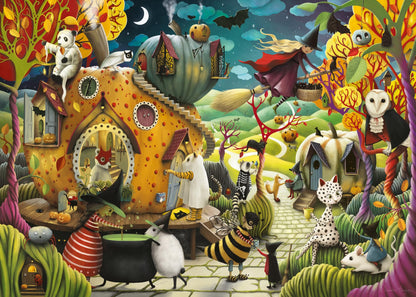 Ravensburger Happy Halloween 1000 Piece Jigsaw Puzzle for Adults - 12000402 - Handcrafted Tooling, Made in Germany, Every Piece Fits Together Perfectly