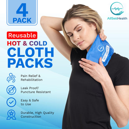 Reusable Cold Gel Ice Packs for Injuries | 4 Pack Cold Compress Gel Ice Pack for Knee, Neck, Hip, Shoulder & Back Pain 🍁 All In One Marketplace Canada