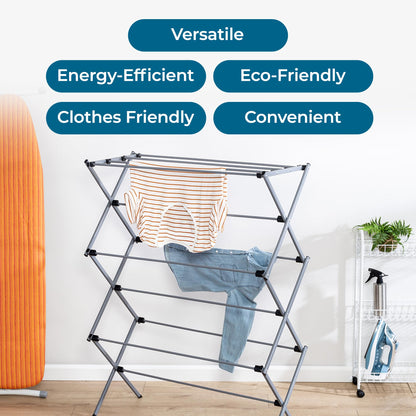 Honey-Can-Do Oversize Collapsible Clothes Drying Rack DRY-09066 Silver, 50 lbs 🍁 All In One Marketplace Canada