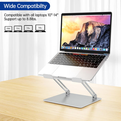 Besign LS10 Laptop Stand for Desk, Ergonomic Adjustable Notebook Tablet Stand, Riser Holder Computer Stand Compatible with Air, Pro, Dell, HP, Lenovo More 10-14" Laptops, Lapdesks (Silver) 🍁 All In One Marketplace Canada