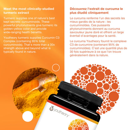 Youtheory Turmeric Curcumin with Black Pepper, Powerful Antioxidant Properties to Help Relieve Joint Inflammation, 45 Capsules 🍁 All In One Marketplace Canada