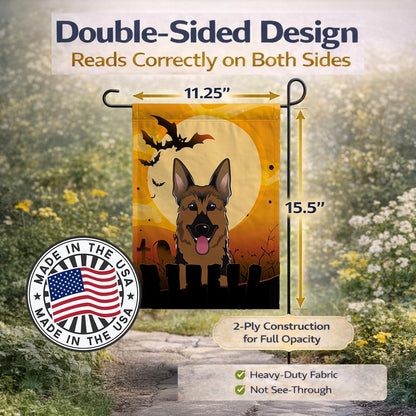 Caroline's Treasures BB1769GF Halloween German Shepherd Garden Size Flag, Small, Multicolor
