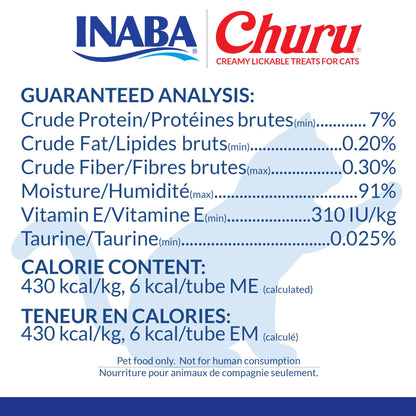 INABA Churu Cat Treats, Lickable, Squeezable Creamy Purée Cat Treat with Green Tea Extract & Taurine, 14 Grams Each Tube, 20 Tubes, Seafood Variety Box 🍁 All In One Marketplace Canada