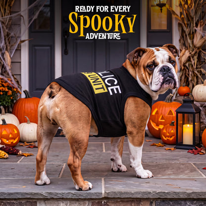 Parisian Pet Police K9 Dog Costume - Dog K9 Halloween Shirt - Pet Police Costume - Dogs Costumes for Halloween - Dogs Apparel & Accessories - Sleeved Pet Outfit - XL