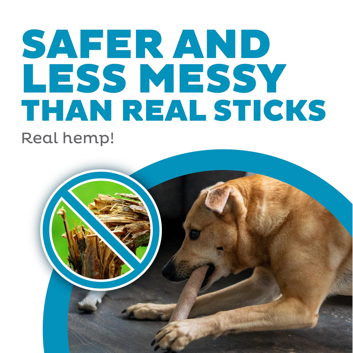 Outward Hound Dogwood Wood Durable Dog Chew Toys, Real Wood & Calming Hemp, 2-Pack, Medium 🍁 All In One Marketplace Canada