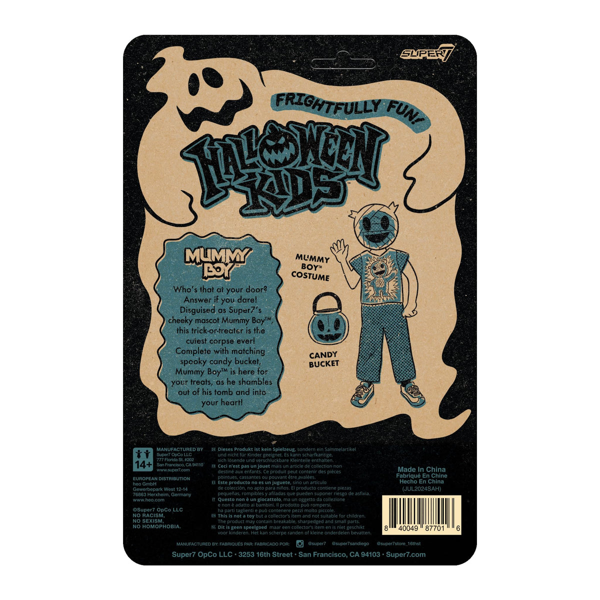 Super7 Halloween Kids Mummy Boy Reaction Figure - 3.75" Mummy Boy Action Figure with Accessory Pop Culture Collectibles and Retro Toys