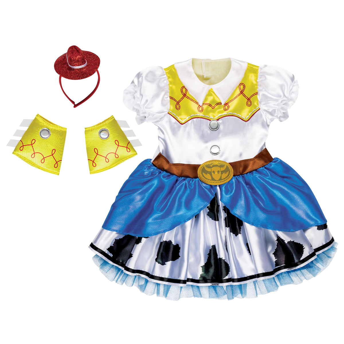 Disney Toy Story Jessie Costume for Kids, Deluxe Officially Licensed Halloween Costume Outfit, Child Size (4-6x)