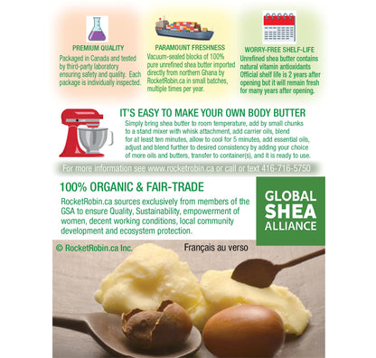 Shea Butter Organic Unrefined 100% Pure Grade A 1 KG 2.2 LBS 🍁 All In One Marketplace Canada