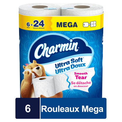 Charmin Toilet Paper Ultra Soft, 18 Mega Rolls = 72 Regular Rolls 🍁 All In One Marketplace Canada