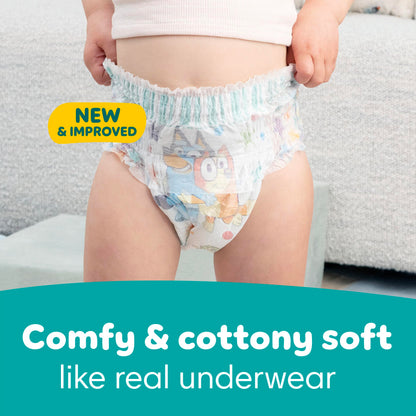 Pampers Easy Ups Girls & Boys Potty Training Pants, Size 7 (5T6T), 46 Count, Bluey Absorbent Training Underwear, Up to 100% Leakproof Day and Night, Hypoallergenic 🍁 All In One Marketplace Canada