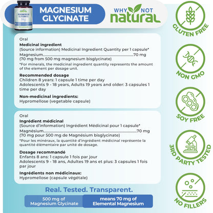 Magnesium Glycinate Capsules Supplement - Vegan, No Filler - Supports Sleep and Relaxation 🍁 All In One Marketplace Canada
