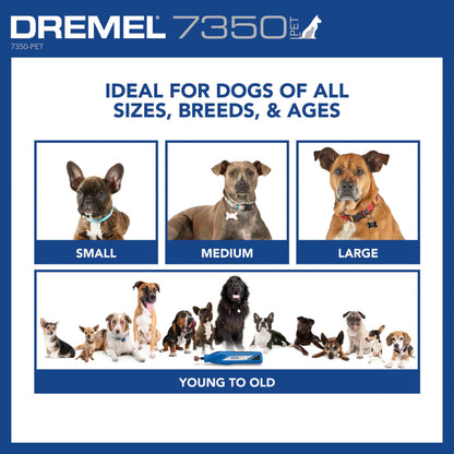 Dremel 7350-PET 4V Pet & Dog Nail Grinder, Easy-to-Use & Safe Nail Trimmer, Professional Pet Grooming Kit - Works on Large, Medium, Small Dogs & Cats 🍁 All In One Marketplace Canada