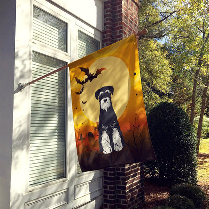 Caroline's Treasures BB4299CHF Halloween Standard Schnauzer Salt and Pepper Flag Canvas House Size, Large, Multicolor