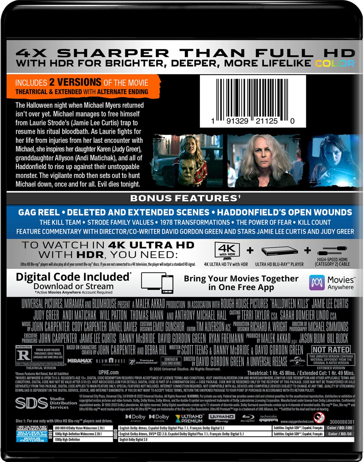Halloween Kills (4K Ultra Hd/Blu-Ray/Digital)