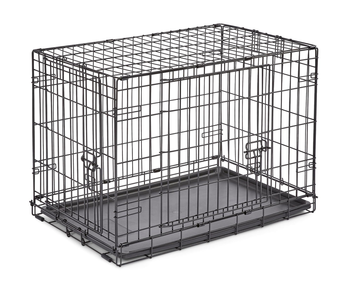 MidWest Homes for Pets 30-Inch New World Crate for Medium Breeds, 21-40 lbs, Double Door Folding Dog Crate, Leak-Proof Tray & Secure Latches, Portable, Durable & Easy to Assemble 🍁 All In One Marketplace Canada