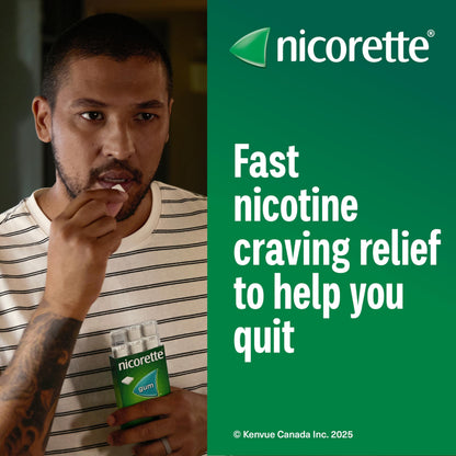 Nicorette Gum, Nicotine 4 Mg, Spearmint Flavour, Quit Smoking Aid And Smoking Cessation Aid, 210 Count 🍁 All In One Marketplace Canada
