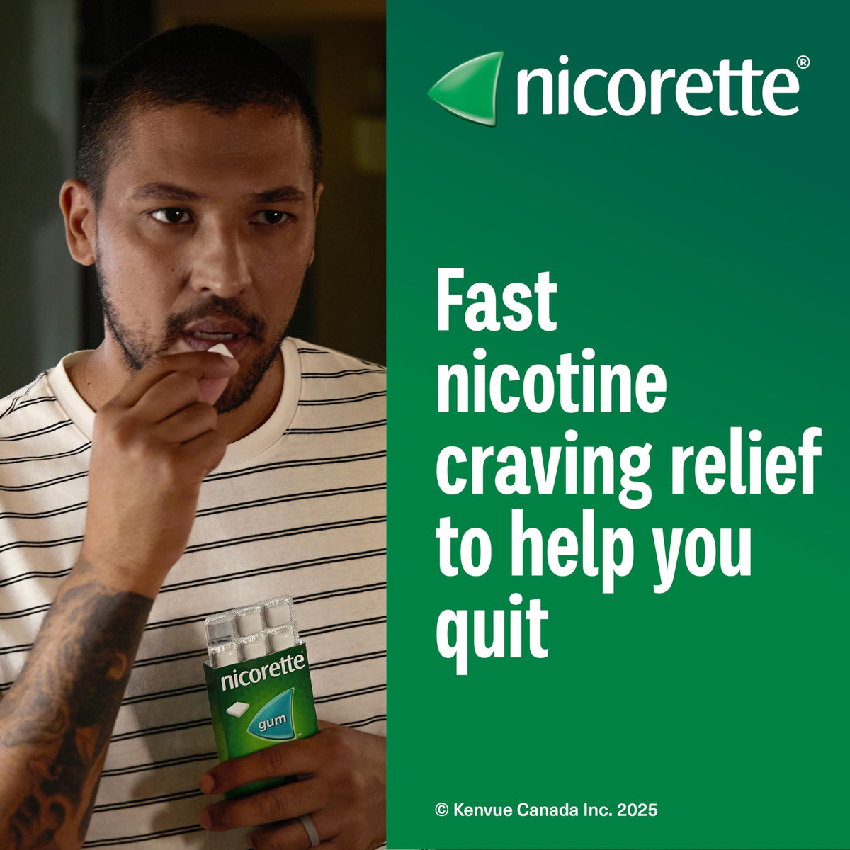 Nicorette 4mg Nicotine Gum, Cinnamon – Quit Smoking Aid with Fast Craving & Withdrawal Relief, Nicotine Replacement Therapy (NRT), 105 Pieces 🍁 All In One Marketplace Canada