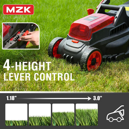 MZK 40V(2 x 20V) 13” Cordless Electric Lawn Mower, Electric Mower with 4-Position Height Adjustment, Compact and Lightweight Push Battery Powered Lawn Mower (LM13CA08) 🍁 All In One Marketplace Canada