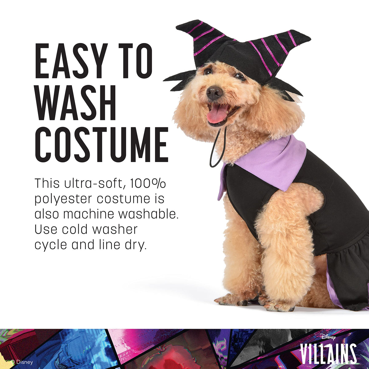 Disney for Pets Halloween Villains Maleficent Costume -XX-Large| Villains Halloween Costumes for Dogs, Officially Licensed Dog Halloween Costume, Purple