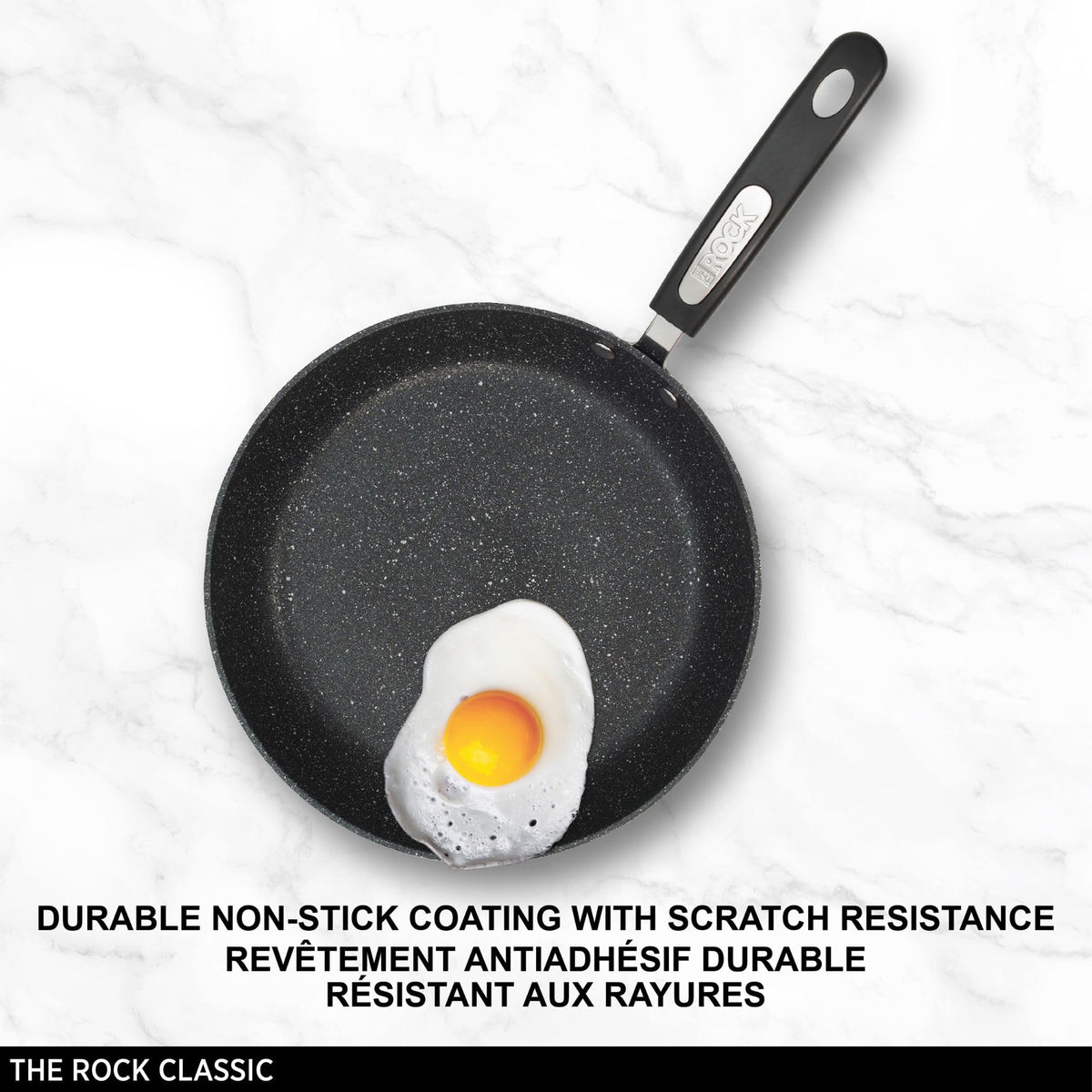 Starfrit The Rock 12'' (30cm) Non-Stick Jumbo Cooker Pan with Lid - Durable Forged Aluminum - Oven Safe - PFOA Free - Easy to Clean - Black 🍁 All In One Marketplace Canada