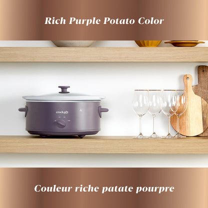 Crock-Pot Design Series 7-Quart Manual Slow Cooker, Purple Potato 🍁 All In One Marketplace Canada