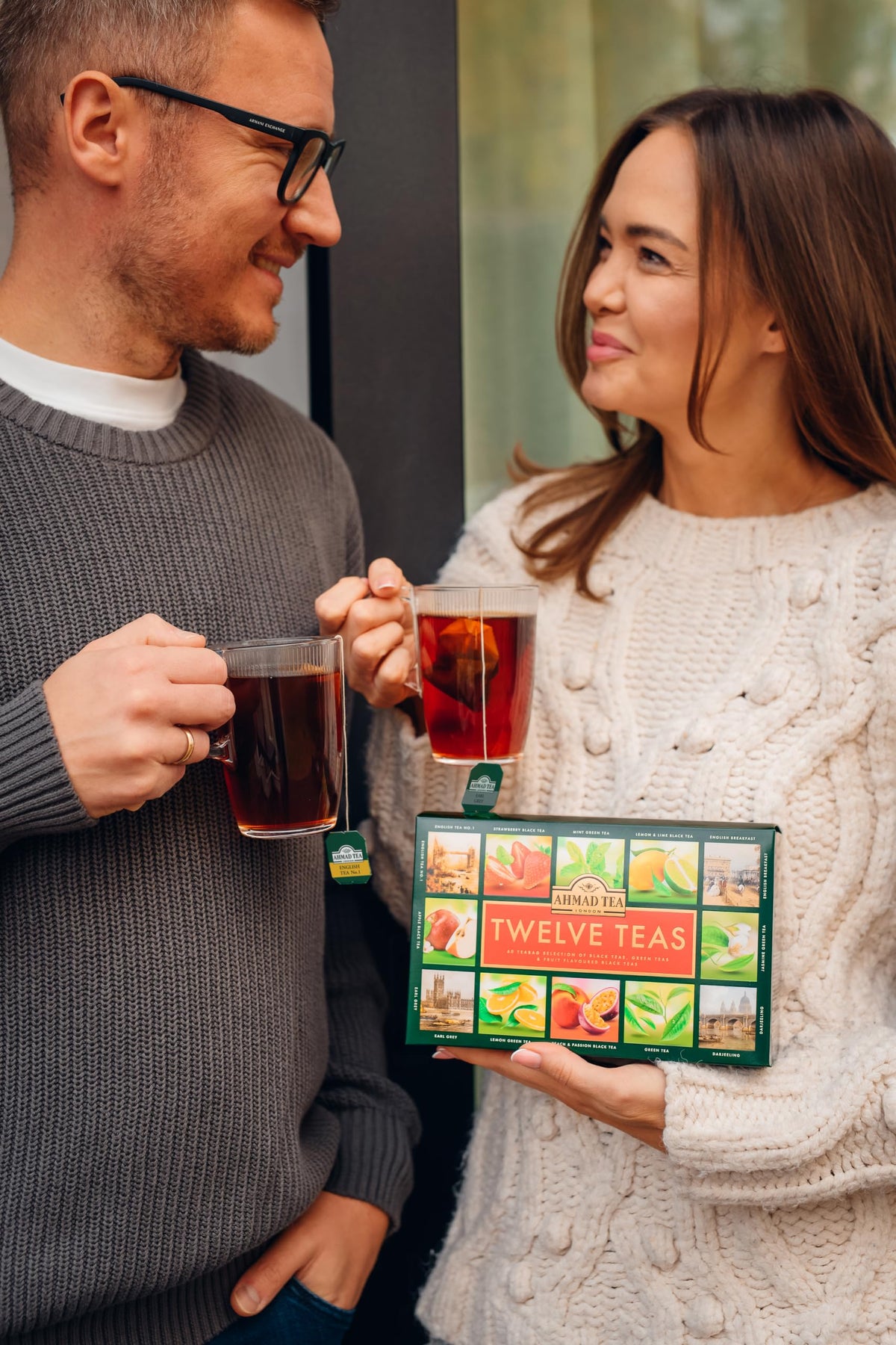 Ahmad Tea Variety Gift Box, 60 Foil Enveloped Teabags, Twelve Teas, 1 Count 🍁 All In One Marketplace Canada
