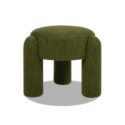 Olea Boucle Ottoman - Moss Green