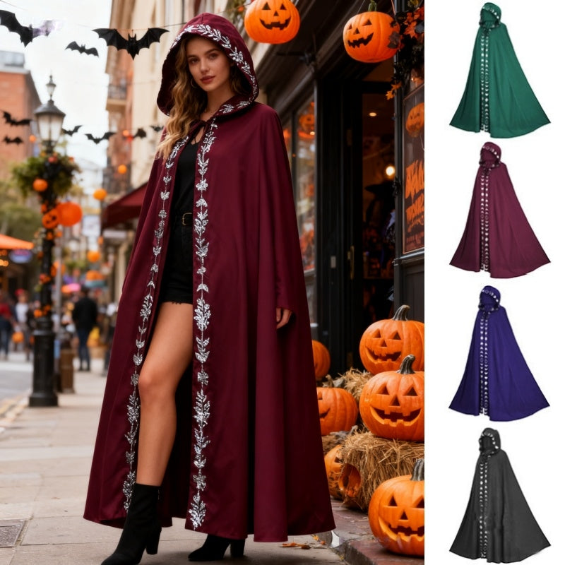 Medieval renaissance hooded cloak for Halloween cosplay