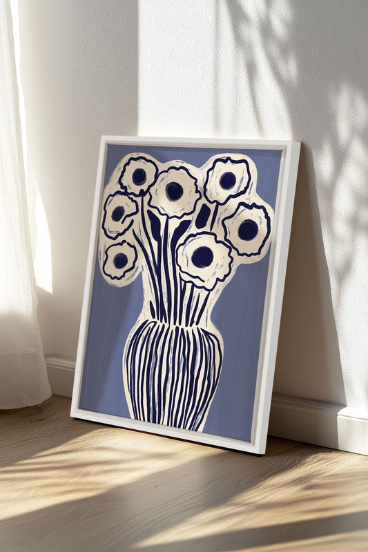 FLEURS D'ENCRE, Kunstwerk auf gespannter Leinwand