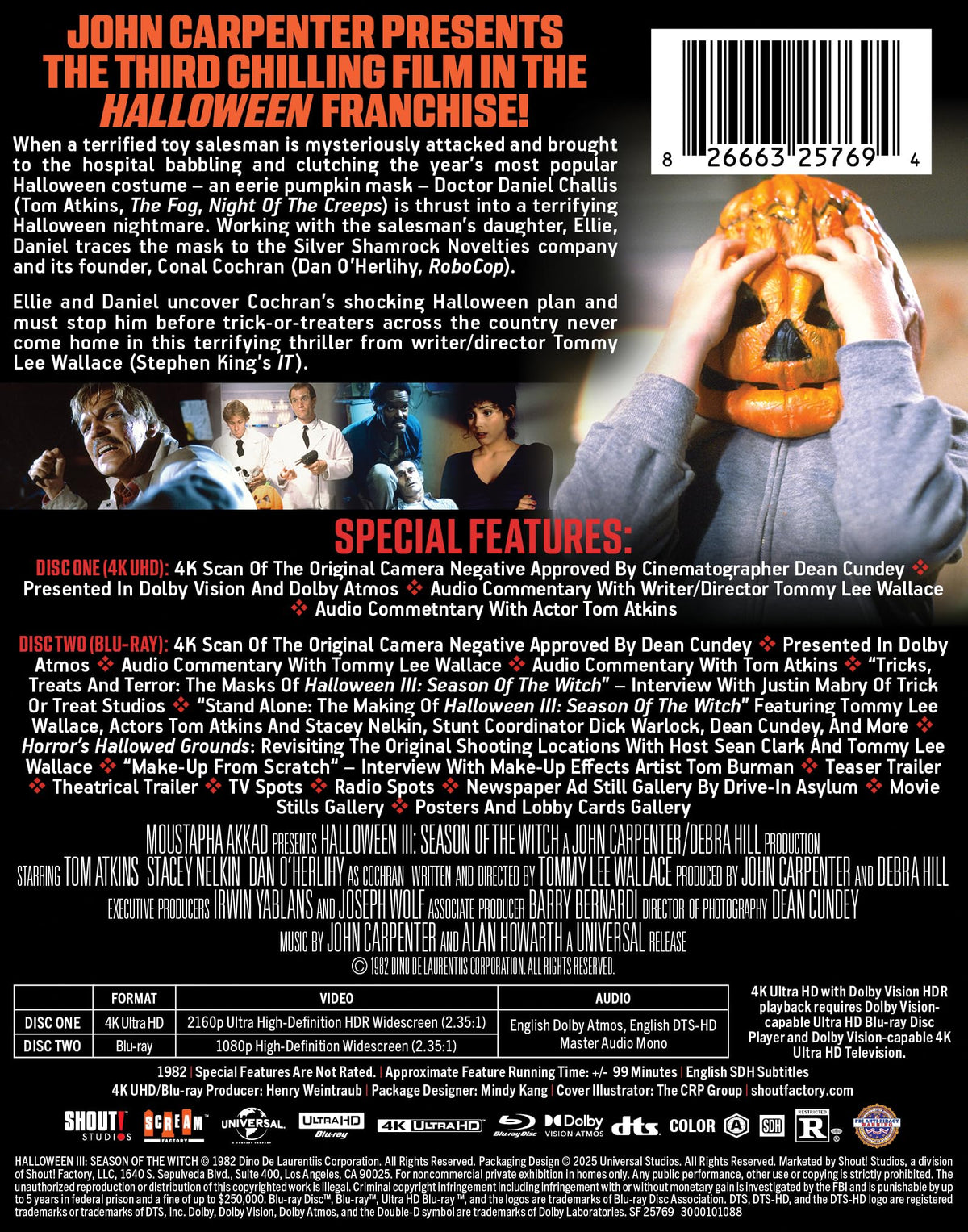 Halloween III: Season of the Witch (1982) - Limited Edition Steelbook 4K Ultra HD + Blu-ray