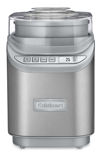 Cuisinart Ice Cream Maker Machine w/Countdown Timer, Stainless Steel, 2 qt 🍁 All In One Marketplace Canada