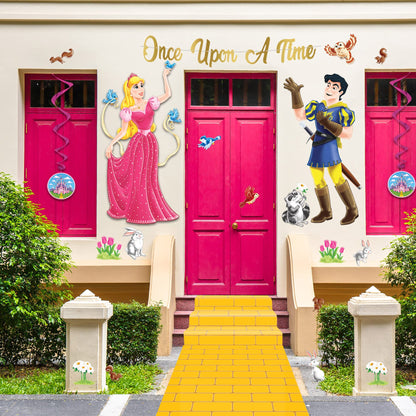 Beistle 2 Piece Novelty Yellow Brick Aisle Floor Runners for Princess Theme, Halloween Cosplay Party Decorations
