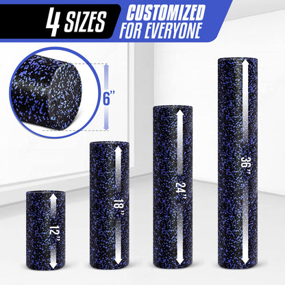 Yes4All High-Density EPP Round Back Roller Foam, Foam Roller for Yoga, Pilates & Stretching - 12, 18, 24, 36 inch 🍁 All In One Marketplace Canada
