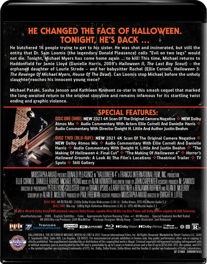 Halloween 4: The Return of Michael Myers - Collector's Edition 4K Ultra HD + Blu-ray