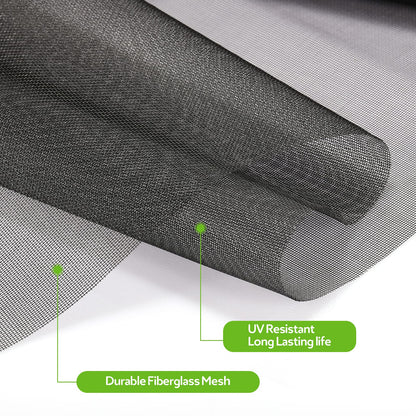 Window Screens Replacement Repair Kit, 39" x 78" Screen Door Mesh Replacement Kit, Durable Fiberglass Mesh Screen with Tools for Windows Doors Patio and Porch Screens, Black 🍁 All In One Marketplace Canada