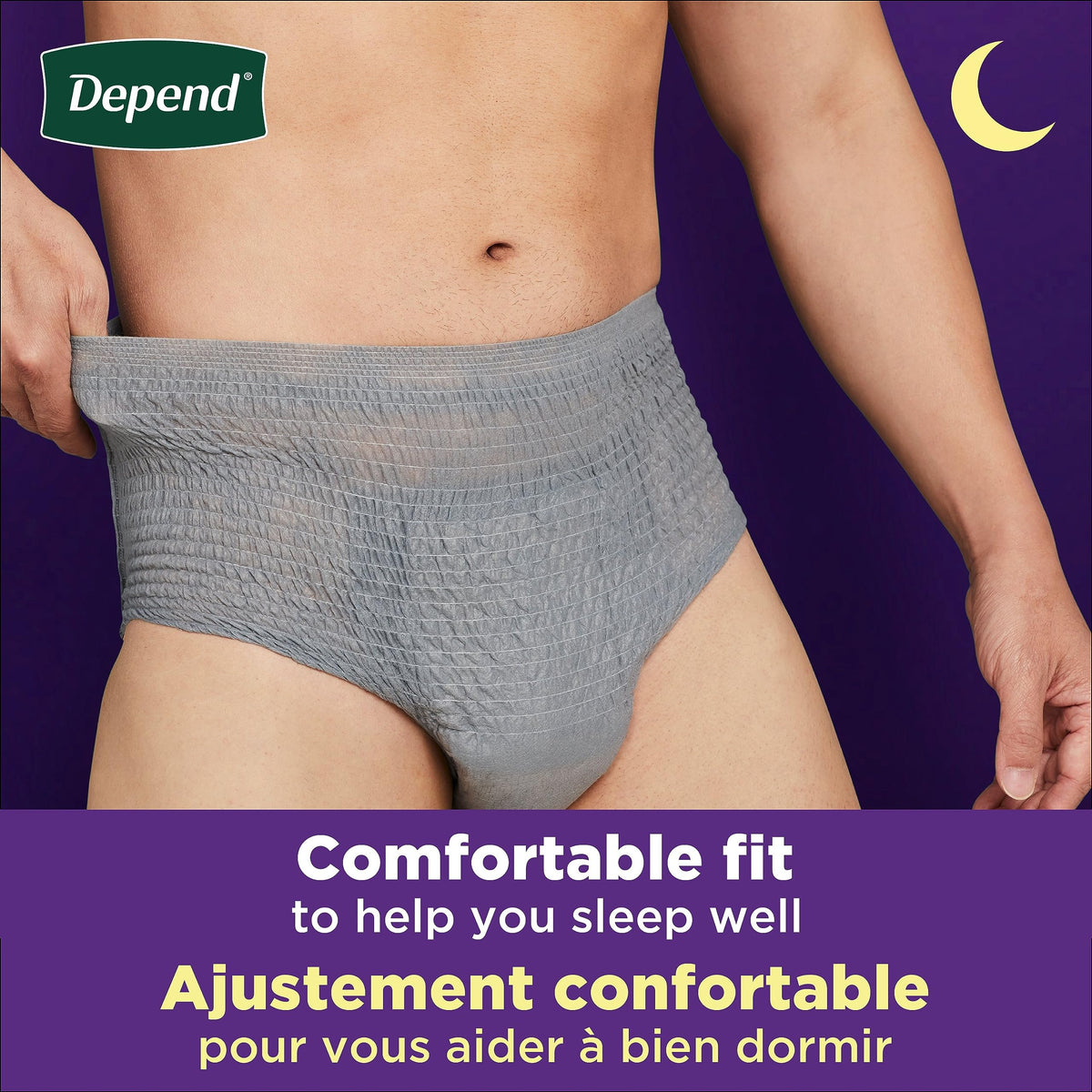 Depend Night Defense Adult Incontinence Underwear for Men, Disposable, Overnight, Small/Medium, Grey, 64 Count 🍁 All In One Marketplace Canada